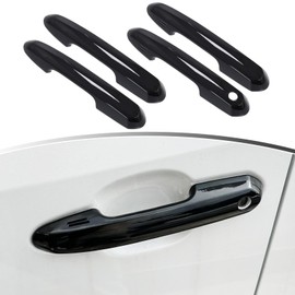YINGTUU for Toyota Rav4 2019-2025 Highlander 2020 2021 2022 2023 2024 Accessories Snap-on Car Door Handle Cover Exterior Protection with Smart Auto Lock Holes Bright Black