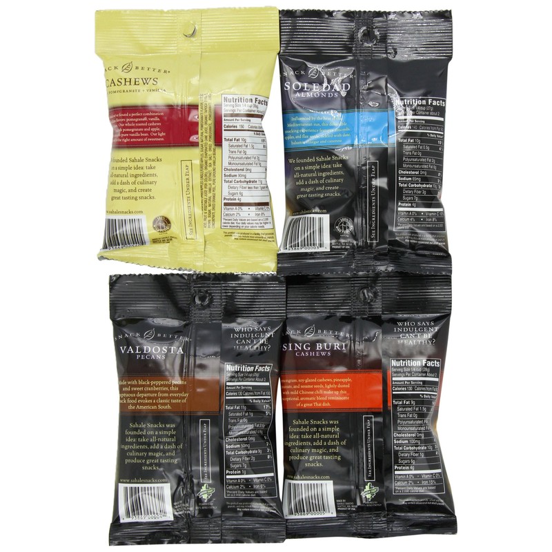 Sahale Snacks Variety Pack, 4 Flavors, 2-Ounce Pouch (Pack of
