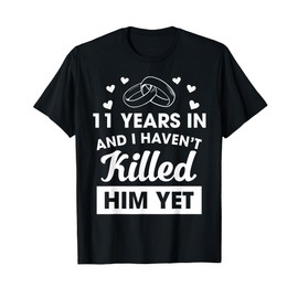 11th Wedding Anniversary Idea For Her 11 Years Wife T-Shirt