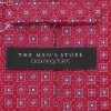 THE MENS STORE Red Blue White GEOMETRIC Self-tipped Woven Silk