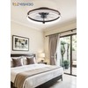 ZMISHIBO Low Profile Ceiling Fans with Lights and Remote, 20