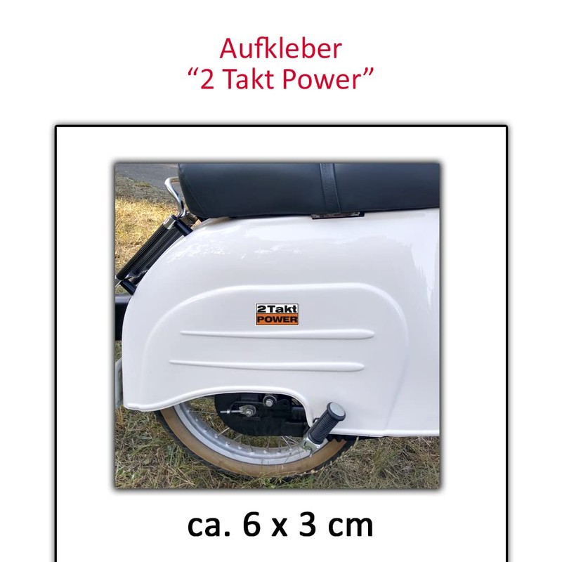 2-Stroke Power Sticker JDM Tuning Motorcycle Moped Simson Trabant Swallow