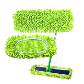 2PCS Reusable Microfiber Mop Pads Compatible with Swiffer XL,Reusable X-Large Dry Sweeping Cloths for Swiffer,XL Wet Pads Refills & XL Washable Wet Mopping Cloths for Hardwood Floor/Marble Cleaning