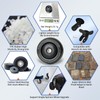 Luggage Suitcase Wheels Replacement Kit, 4 Pieces 1.5 inch/38mm TPE
