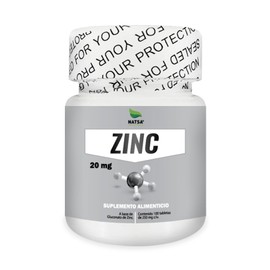 NATSA Zinc 100 tabletas  1 tableta diaria  Suplemento mineral  Calidad Premium  Ingredientes Puros                                                    