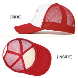 Red Vintage Trucker Hats Men Women Funny Cute Cowboys Trucker Hats Country Caps Adjustable Snapback Retro & Trendy