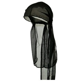 Black Durag Do Rag Stocking Cap Short Hair Waves Sleeping Nylon Wrap Ties