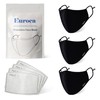 Euroca - Cloth Face Mask, 3 Layers Cotton Face Masks,