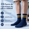 24pcs Calcetines Para Hombre Mujer Correr Atleticos Largas