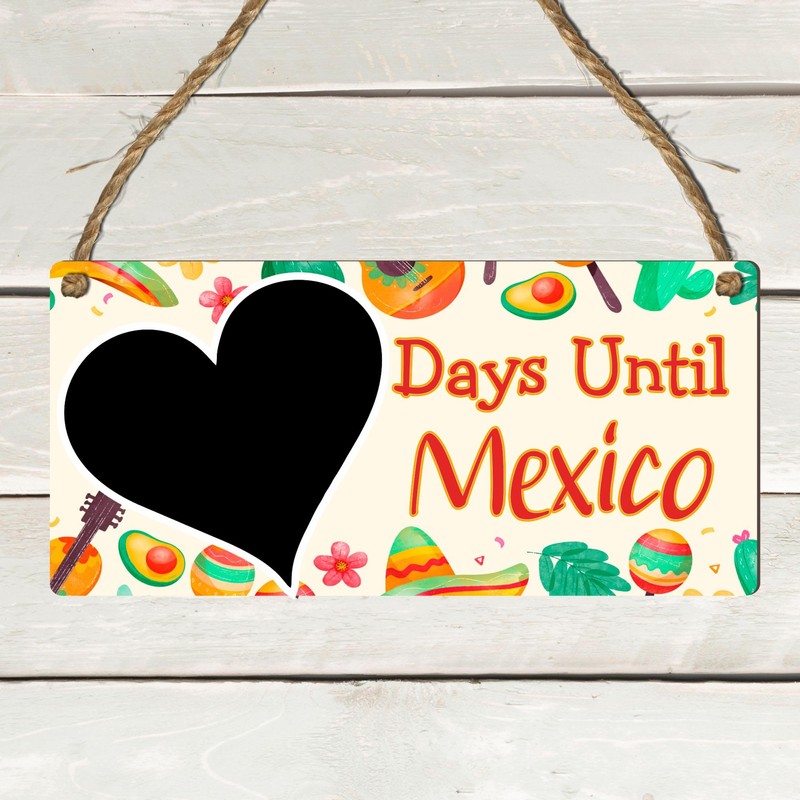 Days Until Mexico Countdown Plaque - Custom Holiday Countdown Sign