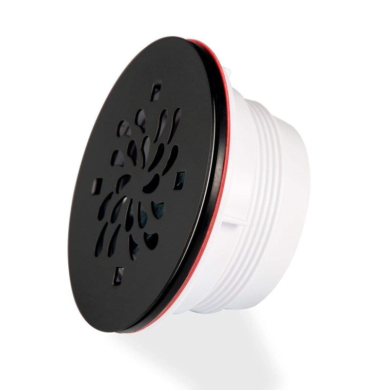 Shower Base Drain and 4-1/4 Matte Black Drain Cover with