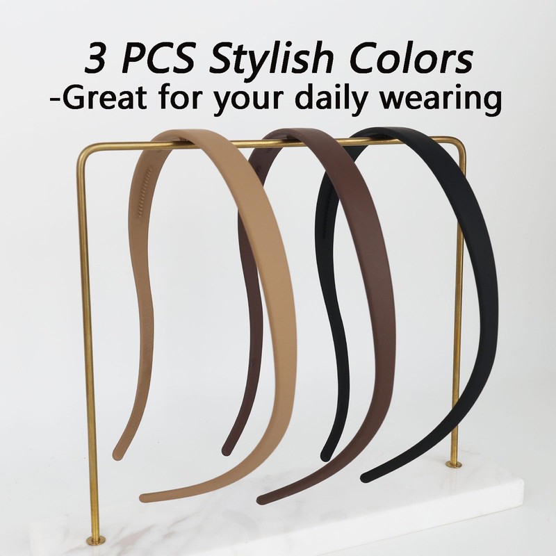 3 Pack Headbands Designed for Eyewear,Flex No Pressure Hairbands for