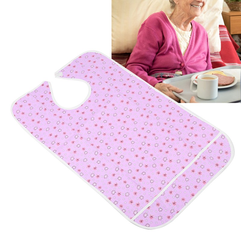Double Layers Waterproof Saliva Towel Aprons Eating Bib Dining Aid