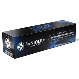 Saniderm - Flex Tattoo Aftercare Bandage Roll - Ultra-Flexible, Waterproof, Sterile Tattoo Wrap for Fast Healing & Protection - 10.2" x 8 yd