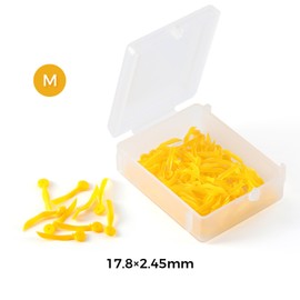 JMU Dental Plastic Wedges Disposable, Dental Fixing Wedge with Hole, M Yellow, 100 Pcs