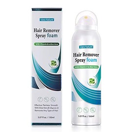 Premium Hair Removal Spray Foam | Body & Intimate Hair Removal Cream for Women & Men | Painless Depilatory Cream with Aloe Vera & Vitamin E | Vara Nature