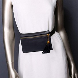 Meliya Fashion Women Waist Bag Mini PU Leather Travel Bumbag Retro Fanny Pack Cell Phone Pouch (Black)