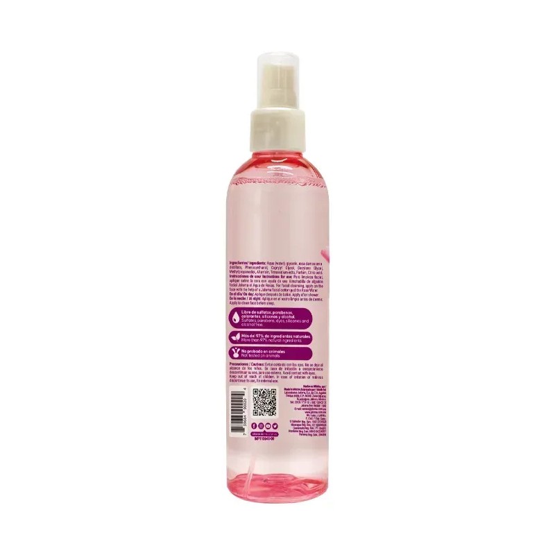 Jaloma Tónico Agua de Rosas Antioxidante para Todo Tipo de