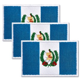 ZXvZYT 3 Pack Guatemala Flag Embroidered Patches Guatemalan Flags Military Emblem Patch for Clothes Hat Backpacks Decorations