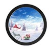 alblinsy Round Photo Frame Wooden Wall Hanging Picture Frames for
