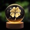 Flexzion 3D Clover Crystal Ball Night Light - LED Light