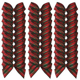 Micomon 1.2-Inch Mini Bows for Crafts Ribbon Bows for Christmas Packing Garments Ornament Applique Sewing DIY(50pcs,ChristmasColor)