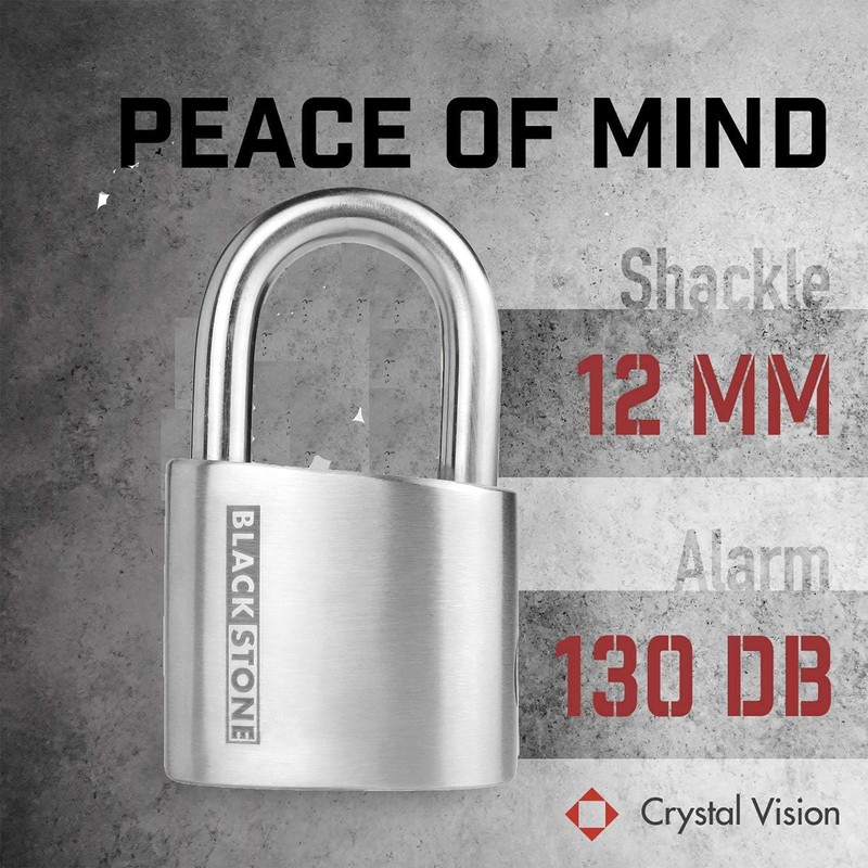 Crystal Vision Anti-Theft Loud 130db Alarm Lock Weather Proof Heavy