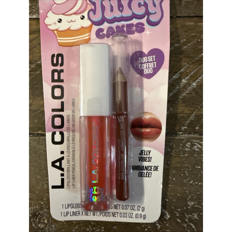 L.A. Colors Juicy Cakes Lipliner And Lipgloss Set Puddin Pie