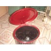 Decorative 10 L Oval Plastic Step Trash Can 13" Tall,