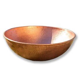 Nutshell Stores Hand Hammered Copper Basin - 18 Inch