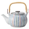 TAMAKI T-930588 Japanese Pot, No. 6 Earthenware, Three Color Tokusa,