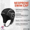 ZONE3 Adult Unisex Neoprene Swim Cap Black/Silver XS