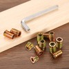 sourcing map 50 Pcs Threaded Insert for Wood, 1/4" -