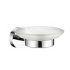 Modern Round Soap Dish Holder Chrome Wall Mounted Bathroom Accessory