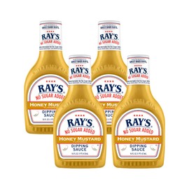 Sweet Baby Ray's No Sugar Added Honey Mustard (16 Fl Oz, Pack of 4)