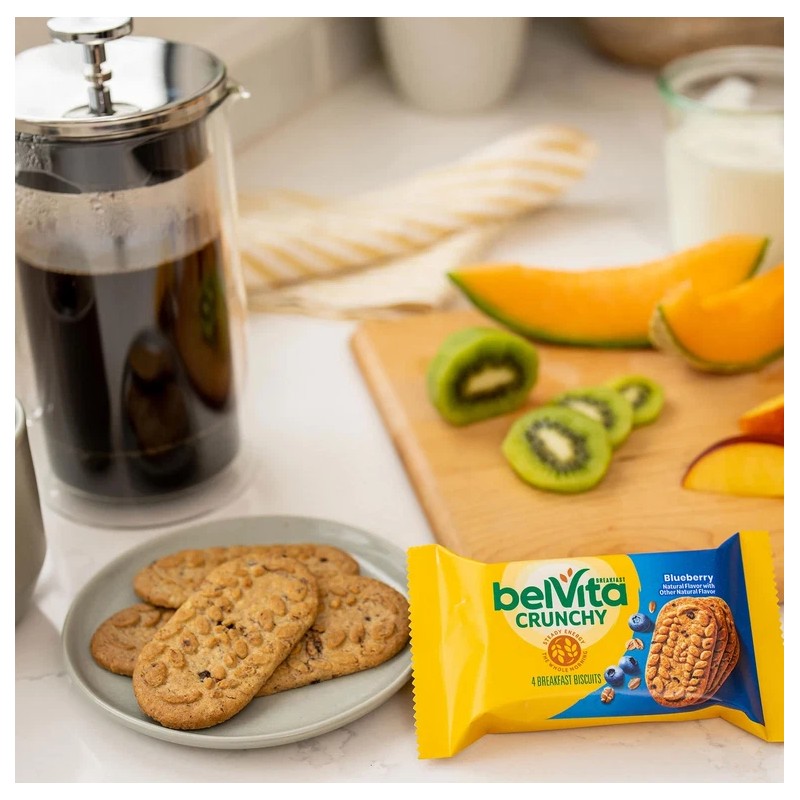 belVita Blueberry Breakfast Biscuits, 4 biscuits per pack, 25 pk.