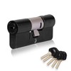 XFORT Colossus Matt Black 3 Star Kitemarked Euro Cylinder Lock