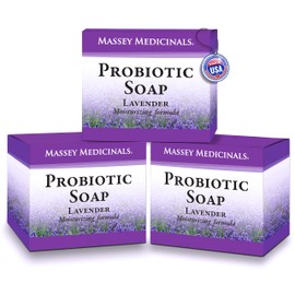 Three (3) Bars of Candida Freedom Probiotic Lavender Soap 4 oz - 3 bars