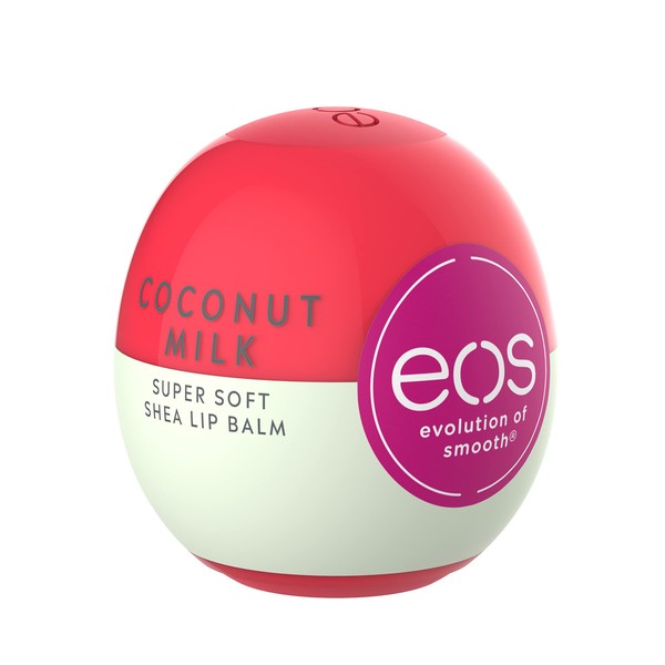 eos Super Soft Shea Lip Balm Sphere, Coconut Milk, Lip Care to Moisturize Dry Lips, 7g