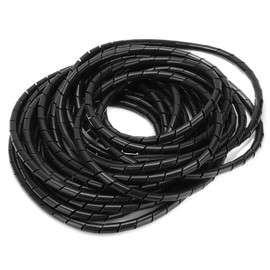 Spiral Wire Wrap Cover, Cable Tube, 10M, Flexible Spiral Wrap Cable, PVC Cable, Spiral Hose, Insulating Organiser, Cable Cover, Black Inside, Cable Sleeves