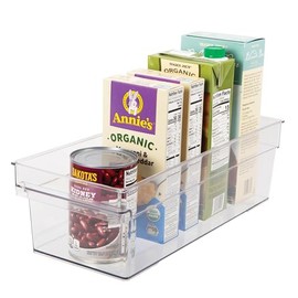 Oggi Easi-Grab Cabinet/Drawer Storage Bin - Clear, Ideal for Kitchen Organization, Pantry Storage, Fridge Organizing - 14 x 6 x 4