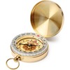 Camping Survival Compass, Classic Pocket Style Metal Copper Clamshell Compass,