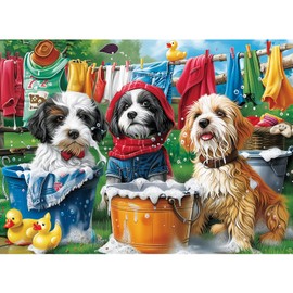 300 Piece Puzzles for Adults,Cute Dogs Jigsaw Puzzle for Adults Kids Seniors,Recycled Cardboard Dogs Large Piece Puzzle 300 Piece,Family Activity Great Gift for Family Friends 20.5 * 15 in