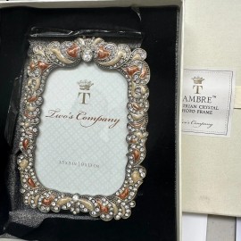 Two's Company Austrian Crystal Photo Frame, 3.5"x5"