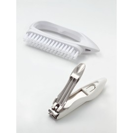 Green Bell Takumoki Catchers Brush & Claw Brush Set, G-1003, Nail Clipper, White, 1 Set