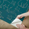 RoomMates Cat Poses Emerald Peel and Stick Wallpaper, RMWS1276