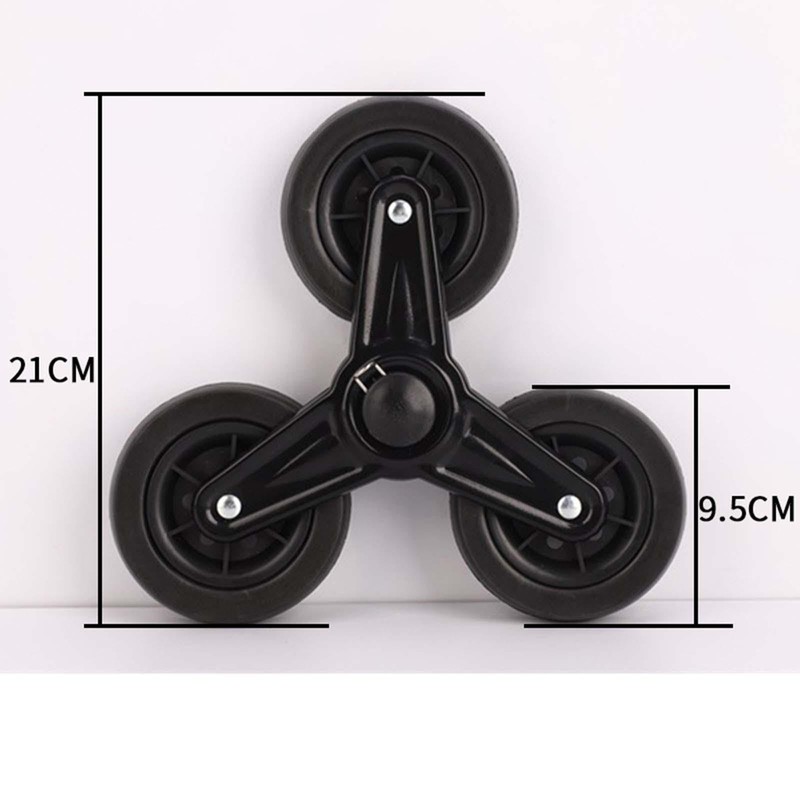 harayaa 2x Replacement Shopping Cart Trolley Wheels Stair Climbing Wheels