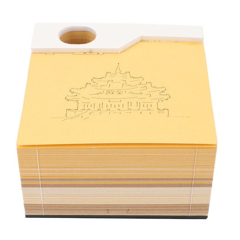 3D Memo Pad Chinese Dragon Palace Craft Paper Carving Sculpture