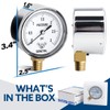 SENCTRL 0-3 Psi Low Pressure Gauge, Capsule Gauge, 2-1/2" Dial