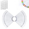MEFA 100 Pcs Clear Nail Swatch Sticks with Ring and